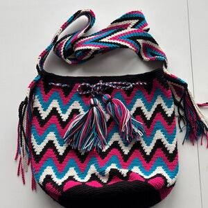 Multicolor Zigzag Women's Shoulder Bag